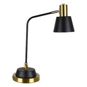 glo-00834-00834_2 GLOBOSTAR® LETO 00834 ΜΟΝΤΕΡΝΟ ΕΠΙΤΡΑΠΕΖΙΟ ΦΩΤΙΣΤΙΚΟ ΓΡΑΦΕΙΟΥ ΜΟΝΟΦΩΤΟ ΜΕΤΑΛΛΙΚΟ ΜΑΥΡΟ - Χ