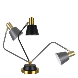 glo-00834-00834_4 GLOBOSTAR® LETO 00834 ΜΟΝΤΕΡΝΟ ΕΠΙΤΡΑΠΕΖΙΟ ΦΩΤΙΣΤΙΚΟ ΓΡΑΦΕΙΟΥ ΜΟΝΟΦΩΤΟ ΜΕΤΑΛΛΙΚΟ ΜΑΥΡΟ - Χ