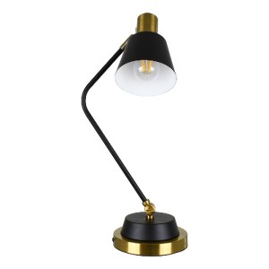 glo-00834-00834_6 GLOBOSTAR® LETO 00834 ΜΟΝΤΕΡΝΟ ΕΠΙΤΡΑΠΕΖΙΟ ΦΩΤΙΣΤΙΚΟ ΓΡΑΦΕΙΟΥ ΜΟΝΟΦΩΤΟ ΜΕΤΑΛΛΙΚΟ ΜΑΥΡΟ - Χ