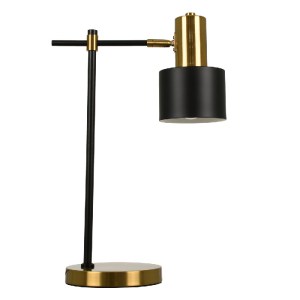 glo-00835-00835_0 GLOBOSTAR® LETO 00835 ΜΟΝΤΕΡΝΟ ΕΠΙΤΡΑΠΕΖΙΟ ΦΩΤΙΣΤΙΚΟ ΓΡΑΦΕΙΟΥ ΜΟΝΟΦΩΤΟ ΜΕΤΑΛΛΙΚΟ ΜΑΥΡΟ - Χ