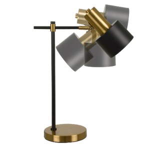 glo-00835-00835_4 GLOBOSTAR® LETO 00835 ΜΟΝΤΕΡΝΟ ΕΠΙΤΡΑΠΕΖΙΟ ΦΩΤΙΣΤΙΚΟ ΓΡΑΦΕΙΟΥ ΜΟΝΟΦΩΤΟ ΜΕΤΑΛΛΙΚΟ ΜΑΥΡΟ - Χ