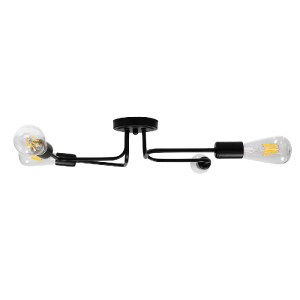 glo-00838-00838_4 GLOBOSTAR® LIBERTA 00838 ΜΟΝΤΕΡΝΟ ΦΩΤΙΣΤΙΚΟ ΟΡΟΦΗΣ ΠΛΕΓΜΑ ΠΟΛΥΦΩΤΟ 4 X E27 IP20 ΜΑΥΡΟ ΜΕΤΑ