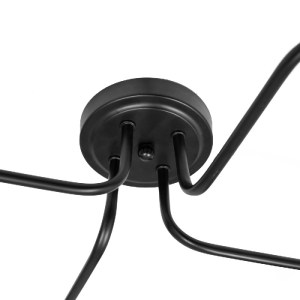 glo-00838-00838_5 GLOBOSTAR® LIBERTA 00838 ΜΟΝΤΕΡΝΟ ΦΩΤΙΣΤΙΚΟ ΟΡΟΦΗΣ ΠΛΕΓΜΑ ΠΟΛΥΦΩΤΟ 4 X E27 IP20 ΜΑΥΡΟ ΜΕΤΑ