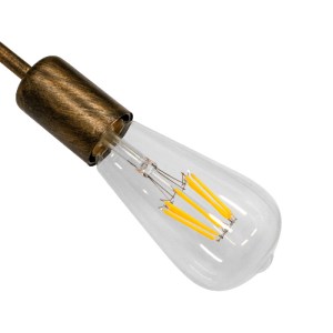glo-00839-00839_6 GLOBOSTAR® LIBERTA 00839 ΜΟΝΤΕΡΝΟ ΦΩΤΙΣΤΙΚΟ ΟΡΟΦΗΣ ΠΛΕΓΜΑ ΠΟΛΥΦΩΤΟ 4 X E27 IP20 ΧΑΛΚΙΝΟ ΜΕ