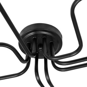 glo-00840-00840_5 GLOBOSTAR® LIBERTA 00840 ΜΟΝΤΕΡΝΟ ΦΩΤΙΣΤΙΚΟ ΟΡΟΦΗΣ ΠΛΕΓΜΑ ΠΟΛΥΦΩΤΟ 8 X E27 IP20 ΜΑΥΡΟ ΜΕΤΑ