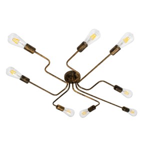 glo-00841-00841_0 GLOBOSTAR® LIBERTA 00841 ΜΟΝΤΕΡΝΟ ΦΩΤΙΣΤΙΚΟ ΟΡΟΦΗΣ ΠΛΕΓΜΑ ΠΟΛΥΦΩΤΟ 8 X E27 IP20 ΜΠΡΟΥΤΖΙΝΟ