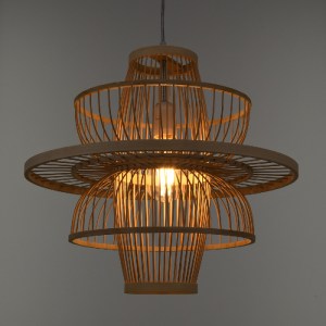 glo-00861-00861_2 GLOBOSTAR® BALI 00861 BOHO ΚΡΕΜΑΣΤΟ ΦΩΤΙΣΤΙΚΟ ΠΛΕΓΜΑ ΜΟΝΟΦΩΤΟ 1 X E27 IP20 ΜΠΕΖ ΞΥΛΟ - Μ45