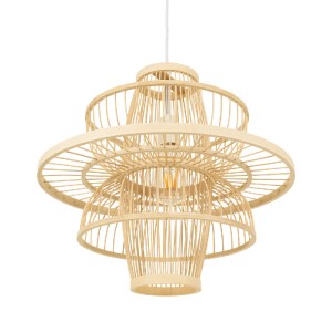 glo-00861-00861_5 GLOBOSTAR® BALI 00861 BOHO ΚΡΕΜΑΣΤΟ ΦΩΤΙΣΤΙΚΟ ΠΛΕΓΜΑ ΜΟΝΟΦΩΤΟ 1 X E27 IP20 ΜΠΕΖ ΞΥΛΟ - Μ45