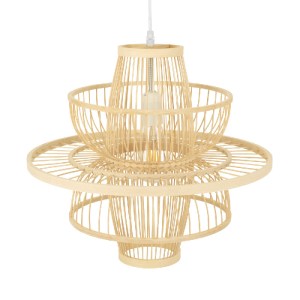 glo-00861-00861_6 GLOBOSTAR® BALI 00861 BOHO ΚΡΕΜΑΣΤΟ ΦΩΤΙΣΤΙΚΟ ΠΛΕΓΜΑ ΜΟΝΟΦΩΤΟ 1 X E27 IP20 ΜΠΕΖ ΞΥΛΟ - Μ45