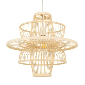 glo-00861-ddf325_00861_0 GLOBOSTAR® BALI 00861 BOHO ΚΡΕΜΑΣΤΟ ΦΩΤΙΣΤΙΚΟ ΠΛΕΓΜΑ ΜΟΝΟΦΩΤΟ 1 X E27 IP20 ΜΠΕΖ ΞΥΛΟ - Μ45
