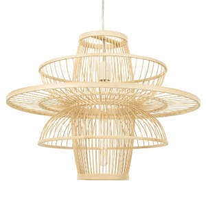glo-00862-00862_0 GLOBOSTAR® BALI 00862 BOHO ΚΡΕΜΑΣΤΟ ΦΩΤΙΣΤΙΚΟ ΠΛΕΓΜΑ ΜΟΝΟΦΩΤΟ 1 X E27 IP20 ΜΠΕΖ ΞΥΛΟ - Μ60
