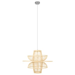 glo-00862-00862_3 GLOBOSTAR® BALI 00862 BOHO ΚΡΕΜΑΣΤΟ ΦΩΤΙΣΤΙΚΟ ΠΛΕΓΜΑ ΜΟΝΟΦΩΤΟ 1 X E27 IP20 ΜΠΕΖ ΞΥΛΟ - Μ60