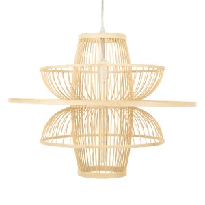 glo-00862-00862_4 GLOBOSTAR® BALI 00862 BOHO ΚΡΕΜΑΣΤΟ ΦΩΤΙΣΤΙΚΟ ΠΛΕΓΜΑ ΜΟΝΟΦΩΤΟ 1 X E27 IP20 ΜΠΕΖ ΞΥΛΟ - Μ60