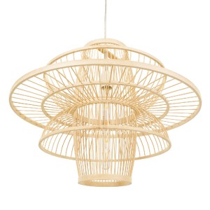 glo-00862-00862_5 GLOBOSTAR® BALI 00862 BOHO ΚΡΕΜΑΣΤΟ ΦΩΤΙΣΤΙΚΟ ΠΛΕΓΜΑ ΜΟΝΟΦΩΤΟ 1 X E27 IP20 ΜΠΕΖ ΞΥΛΟ - Μ60
