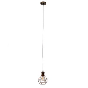 glo-00866-00866_3 GLOBOSTAR® CAGE 00866 VINTAGE ΚΡΕΜΑΣΤΟ ΦΩΤΙΣΤΙΚΟ ΠΛΕΓΜΑ ΜΟΝΟΦΩΤΟ 1 X E27 IP20 ΧΑΛΚΙΝΟ ΜΕΤΑ