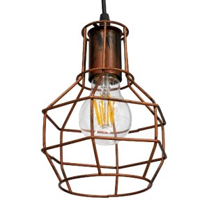 glo-00866-00866_5 GLOBOSTAR® CAGE 00866 VINTAGE ΚΡΕΜΑΣΤΟ ΦΩΤΙΣΤΙΚΟ ΠΛΕΓΜΑ ΜΟΝΟΦΩΤΟ 1 X E27 IP20 ΧΑΛΚΙΝΟ ΜΕΤΑ