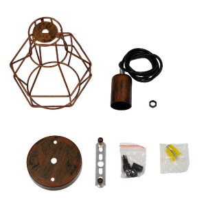 glo-00866-00866_8 GLOBOSTAR® CAGE 00866 VINTAGE ΚΡΕΜΑΣΤΟ ΦΩΤΙΣΤΙΚΟ ΠΛΕΓΜΑ ΜΟΝΟΦΩΤΟ 1 X E27 IP20 ΧΑΛΚΙΝΟ ΜΕΤΑ