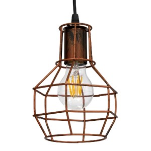 glo-00866-ccfb74_00866_0 GLOBOSTAR® CAGE 00866 VINTAGE ΚΡΕΜΑΣΤΟ ΦΩΤΙΣΤΙΚΟ ΠΛΕΓΜΑ ΜΟΝΟΦΩΤΟ 1 X E27 IP20 ΧΑΛΚΙΝΟ ΜΕΤΑ