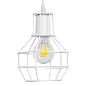 glo-00867-00867_4 GLOBOSTAR® CAGE 00867 VINTAGE ΚΡΕΜΑΣΤΟ ΦΩΤΙΣΤΙΚΟ ΠΛΕΓΜΑ ΜΟΝΟΦΩΤΟ 1 X E27 IP20 ΛΕΥΚΟ ΜΕΤΑΛΛ