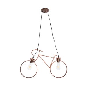 glo-00868-00868_4 GLOBOSTAR® BIKE 00868 VINTAGE ΚΡΕΜΑΣΤΟ ΦΩΤΙΣΤΙΚΟ ΦΙΓΟΥΡΑ ΔΙΦΩΤΟ 2 X E27 IP20 ΧΑΛΚΙΝΟ ΜΕΤΑΛ