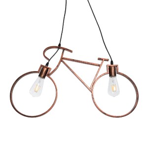 glo-00868-00868_5 GLOBOSTAR® BIKE 00868 VINTAGE ΚΡΕΜΑΣΤΟ ΦΩΤΙΣΤΙΚΟ ΦΙΓΟΥΡΑ ΔΙΦΩΤΟ 2 X E27 IP20 ΧΑΛΚΙΝΟ ΜΕΤΑΛ