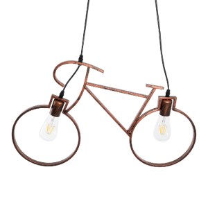 glo-00868-00868_6 GLOBOSTAR® BIKE 00868 VINTAGE ΚΡΕΜΑΣΤΟ ΦΩΤΙΣΤΙΚΟ ΦΙΓΟΥΡΑ ΔΙΦΩΤΟ 2 X E27 IP20 ΧΑΛΚΙΝΟ ΜΕΤΑΛ
