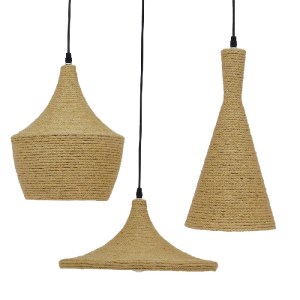 glo-00875-00875_3 GLOBOSTAR® SHANGHAI ROPE 00875 ΜΟΝΤΕΡΝΟ ΚΡΕΜΑΣΤΟ ΦΩΤΙΣΤΙΚΟ ΚΑΜΠΑΝΑ ΣΕΤ ΤΡΙΦΩΤΟ 3 X E27 IP2