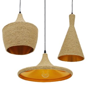 glo-00875-00875_5 GLOBOSTAR® SHANGHAI ROPE 00875 ΜΟΝΤΕΡΝΟ ΚΡΕΜΑΣΤΟ ΦΩΤΙΣΤΙΚΟ ΚΑΜΠΑΝΑ ΣΕΤ ΤΡΙΦΩΤΟ 3 X E27 IP2