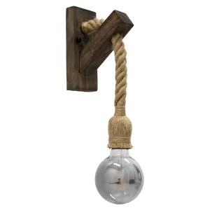 glo-00878-00878_5 GLOBOSTAR® VANITY 00878 VINTAGE ΕΠΙΤΟΙΧΙΟ ΦΩΤΙΣΤΙΚΟ ΑΠΛΙΚΑ ΜΟΝΟΦΩΤΟ 1 X E27 IP20 ΚΑΦΕ ΞΥΛΟ