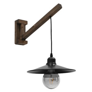 glo-00882-00882_0 GLOBOSTAR® JONAS 00882 VINTAGE ΕΠΙΤΟΙΧΙΟ ΦΩΤΙΣΤΙΚΟ ΑΠΛΙΚΑ ΜΟΝΟΦΩΤΟ 1 X E27 IP20 ΚΑΦΕ ΞΥΛΟ 