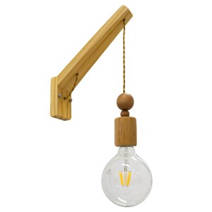 glo-00885-00885_0 GLOBOSTAR® NOVO 00885 VINTAGE ΕΠΙΤΟΙΧΙΟ ΦΩΤΙΣΤΙΚΟ ΑΠΛΙΚΑ ΜΟΝΟΦΩΤΟ 1 X E27 IP20 ΜΠΕΖ ΞΥΛΟ Μ