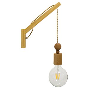 glo-00885-00885_2 GLOBOSTAR® NOVO 00885 VINTAGE ΕΠΙΤΟΙΧΙΟ ΦΩΤΙΣΤΙΚΟ ΑΠΛΙΚΑ ΜΟΝΟΦΩΤΟ 1 X E27 IP20 ΜΠΕΖ ΞΥΛΟ Μ