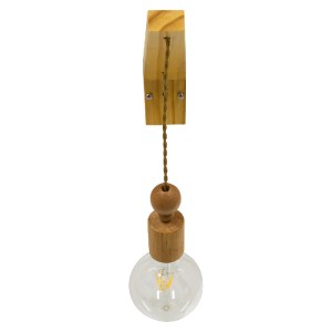 glo-00885-00885_4 GLOBOSTAR® NOVO 00885 VINTAGE ΕΠΙΤΟΙΧΙΟ ΦΩΤΙΣΤΙΚΟ ΑΠΛΙΚΑ ΜΟΝΟΦΩΤΟ 1 X E27 IP20 ΜΠΕΖ ΞΥΛΟ Μ