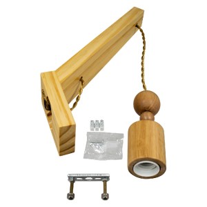 glo-00885-00885_6 GLOBOSTAR® NOVO 00885 VINTAGE ΕΠΙΤΟΙΧΙΟ ΦΩΤΙΣΤΙΚΟ ΑΠΛΙΚΑ ΜΟΝΟΦΩΤΟ 1 X E27 IP20 ΜΠΕΖ ΞΥΛΟ Μ