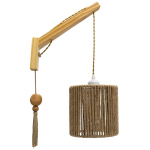 glo-00886-00886_2 GLOBOSTAR® CASTI 00886 VINTAGE ΕΠΙΤΟΙΧΙΟ ΦΩΤΙΣΤΙΚΟ ΑΠΛΙΚΑ ΜΟΝΟΦΩΤΟ 1 X E27 IP20 ΜΠΕΖ ΞΥΛΟ 