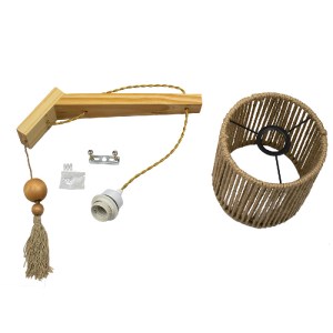 glo-00886-00886_6 GLOBOSTAR® CASTI 00886 VINTAGE ΕΠΙΤΟΙΧΙΟ ΦΩΤΙΣΤΙΚΟ ΑΠΛΙΚΑ ΜΟΝΟΦΩΤΟ 1 X E27 IP20 ΜΠΕΖ ΞΥΛΟ 