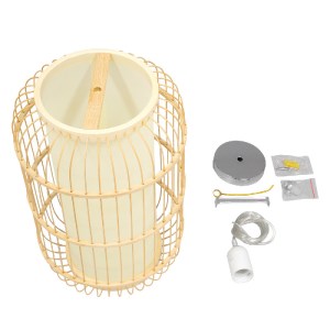 glo-00893-00893_7 GLOBOSTAR® HIBISCUS 00893 BOHO ΚΡΕΜΑΣΤΟ ΦΩΤΙΣΤΙΚΟ ΑΝΑΡΤΗΣΗ ΜΟΝΟΦΩΤΟ 1 X E27 IP20 ΜΠΕΖ ΞΥΛΟ