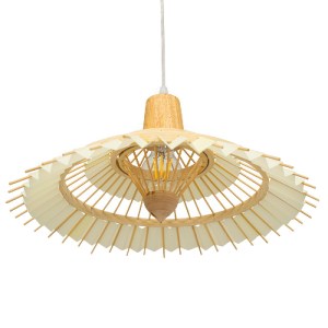 glo-00897-00897_5 GLOBOSTAR® VENTALIA 00897 BOHO ΚΡΕΜΑΣΤΟ ΦΩΤΙΣΤΙΚΟ ΠΛΕΓΜΑ ΜΟΝΟΦΩΤΟ 1 X E27 IP20 ΜΠΕΖ ΞΥΛΟ -