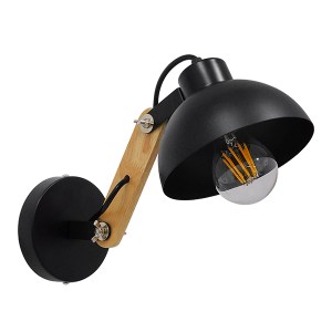 glo-00902-00902_0 GLOBOSTAR® GRANT 00902 ΜΟΝΤΕΡΝΟ ΕΠΙΤΟΙΧΙΟ ΦΩΤΙΣΤΙΚΟ ΑΠΛΙΚΑ ΜΟΝΟΦΩΤΟ 1 X E27 IP20 ΜΑΥΡΟ ΜΕΤ