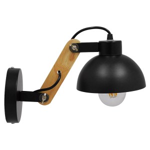 glo-00902-00902_2 GLOBOSTAR® GRANT 00902 ΜΟΝΤΕΡΝΟ ΕΠΙΤΟΙΧΙΟ ΦΩΤΙΣΤΙΚΟ ΑΠΛΙΚΑ ΜΟΝΟΦΩΤΟ 1 X E27 IP20 ΜΑΥΡΟ ΜΕΤ