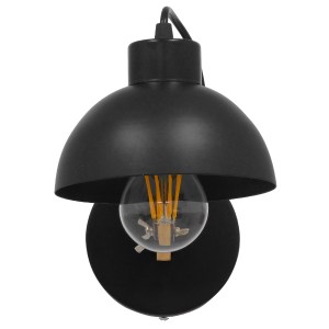 glo-00902-00902_3 GLOBOSTAR® GRANT 00902 ΜΟΝΤΕΡΝΟ ΕΠΙΤΟΙΧΙΟ ΦΩΤΙΣΤΙΚΟ ΑΠΛΙΚΑ ΜΟΝΟΦΩΤΟ 1 X E27 IP20 ΜΑΥΡΟ ΜΕΤ