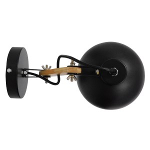 glo-00902-00902_4 GLOBOSTAR® GRANT 00902 ΜΟΝΤΕΡΝΟ ΕΠΙΤΟΙΧΙΟ ΦΩΤΙΣΤΙΚΟ ΑΠΛΙΚΑ ΜΟΝΟΦΩΤΟ 1 X E27 IP20 ΜΑΥΡΟ ΜΕΤ