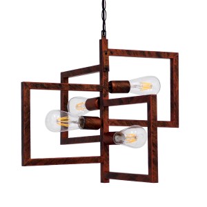 glo-00905-00905_0 GLOBOSTAR® LOOP 00905 ΜΟΝΤΕΡΝΟ ΚΡΕΜΑΣΤΟ ΦΩΤΙΣΤΙΚΟ ΑΝΑΡΤΗΣΗ ΠΟΛΥΦΩΤΟ 4 X E27 IP20 ΧΑΛΚΙΝΟ Μ