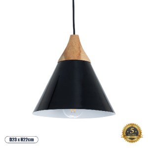 glo-00906-00906_0 GLOBOSTAR® SHADE 00906 ΜΟΝΤΕΡΝΟ ΚΡΕΜΑΣΤΟ ΦΩΤΙΣΤΙΚΟ ΚΑΜΠΑΝΑ ΜΟΝΟΦΩΤΟ 1 X E27 IP20 ΜΑΥΡΟ ΜΕΤ