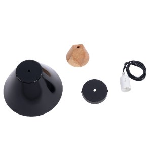 glo-00906-00906_9 GLOBOSTAR® SHADE 00906 ΜΟΝΤΕΡΝΟ ΚΡΕΜΑΣΤΟ ΦΩΤΙΣΤΙΚΟ ΚΑΜΠΑΝΑ ΜΟΝΟΦΩΤΟ 1 X E27 IP20 ΜΑΥΡΟ ΜΕΤ
