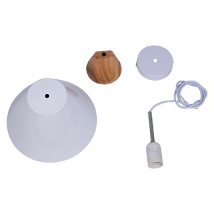 glo-00907-00907_9 GLOBOSTAR® SHADE 00907 ΜΟΝΤΕΡΝΟ ΚΡΕΜΑΣΤΟ ΦΩΤΙΣΤΙΚΟ ΚΑΜΠΑΝΑ ΜΟΝΟΦΩΤΟ 1 X E27 IP20 ΛΕΥΚΟ ΜΕΤ