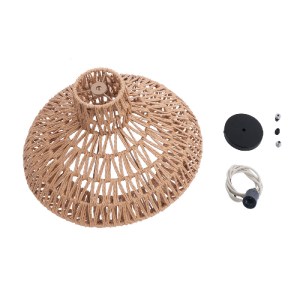 glo-00910-00910_10 GLOBOSTAR® JENSON 00910 BOHO ΚΡΕΜΑΣΤΟ ΦΩΤΙΣΤΙΚΟ ΠΛΕΓΜΑ ΜΟΝΟΦΩΤΟ 1 X E27 IP20 ΜΠΕΖ ΣΧΟΙΝΙ -