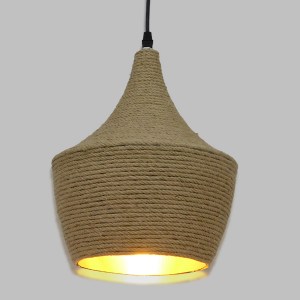 glo-00916-00916_2 GLOBOSTAR® SHANGHAI ROPE 00916 BOHO ΚΡΕΜΑΣΤΟ ΦΩΤΙΣΤΙΚΟ ΚΑΜΠΑΝΑ ΜΟΝΟΦΩΤΟ 1 X E27 IP20 ΜΠΕΖ 