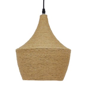 glo-00916-00916_4 GLOBOSTAR® SHANGHAI ROPE 00916 BOHO ΚΡΕΜΑΣΤΟ ΦΩΤΙΣΤΙΚΟ ΚΑΜΠΑΝΑ ΜΟΝΟΦΩΤΟ 1 X E27 IP20 ΜΠΕΖ 