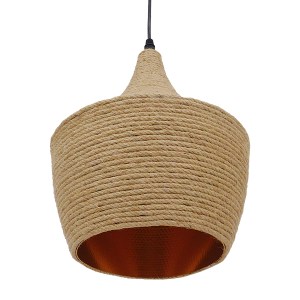 glo-00916-00916_6 GLOBOSTAR® SHANGHAI ROPE 00916 BOHO ΚΡΕΜΑΣΤΟ ΦΩΤΙΣΤΙΚΟ ΚΑΜΠΑΝΑ ΜΟΝΟΦΩΤΟ 1 X E27 IP20 ΜΠΕΖ 